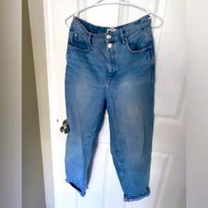 mango mom jeans, straight leg, size 6